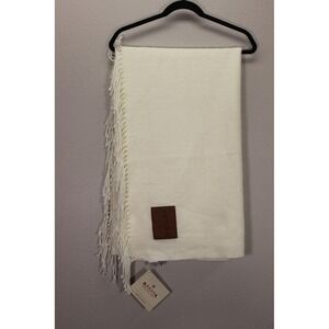 Kanata Home Collection Ivory Throw Blanket Fringed Arista‎ Residences